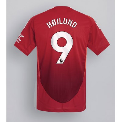 Moški Nogometni dresi Manchester United Rasmus Hojlund #9 Domači 2024-25 Kratek Rokav Moški Nogometni dresi Manchester United Rasmus Hojlund #9 Domači 2024-25 Kratek Rokav